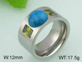 Stainless Steel Stone&Crystal Ring