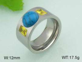 Stainless Steel Stone&Crystal Ring