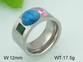 Stainless Steel Stone&Crystal Ring