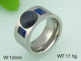 Stainless Steel Stone&Crystal Ring