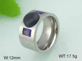 Stainless Steel Stone&Crystal Ring