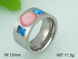 Stainless Steel Stone&Crystal Ring