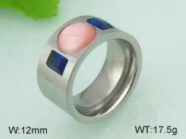 Stainless Steel Stone&Crystal Ring