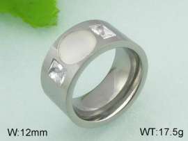 Stainless Steel Stone&Crystal Ring