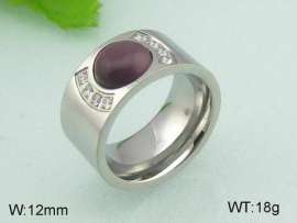 Stainless Steel Stone&Crystal Ring