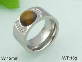 Stainless Steel Stone&Crystal Ring