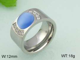 Stainless Steel Stone&Crystal Ring