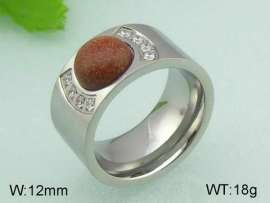Stainless Steel Stone&Crystal Ring