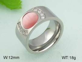 Stainless Steel Stone&Crystal Ring