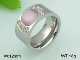Stainless Steel Stone&Crystal Ring
