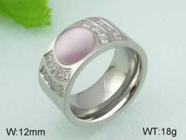 Stainless Steel Stone&Crystal Ring