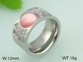 Stainless Steel Stone&Crystal Ring