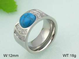 Stainless Steel Stone&Crystal Ring
