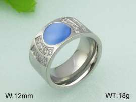 Stainless Steel Stone&Crystal Ring