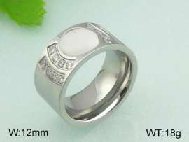 Stainless Steel Stone&Crystal Ring