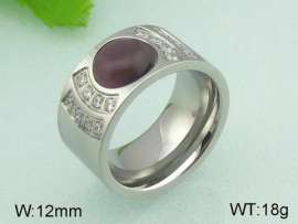Stainless Steel Stone&Crystal Ring