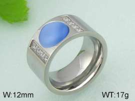 Stainless Steel Stone&Crystal Ring