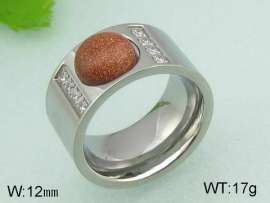 Stainless Steel Stone&Crystal Ring