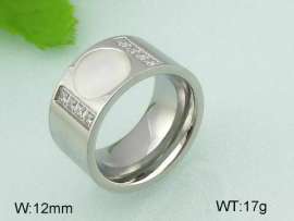 Stainless Steel Stone&Crystal Ring