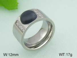 Stainless Steel Stone&Crystal Ring