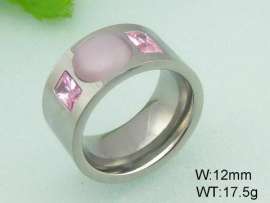 Stainless Steel Stone&Crystal Ring