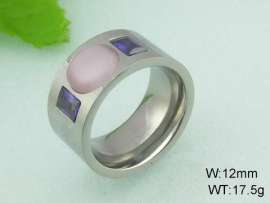 Stainless Steel Stone&Crystal Ring