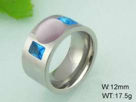 Stainless Steel Stone&Crystal Ring
