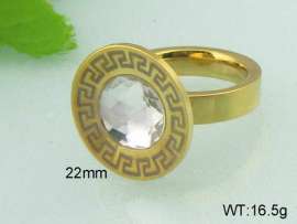 Stainless Steel Stone&Crystal Ring