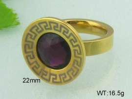 Stainless Steel Stone&Crystal Ring