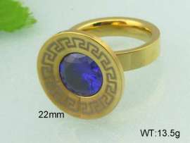 Stainless Steel Stone&Crystal Ring