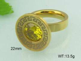 Stainless Steel Stone&Crystal Ring