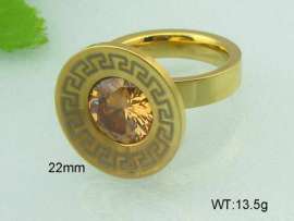 Stainless Steel Stone&Crystal Ring
