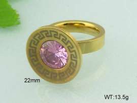 Stainless Steel Stone&Crystal Ring