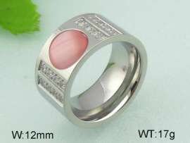 Stainless Steel Stone&Crystal Ring