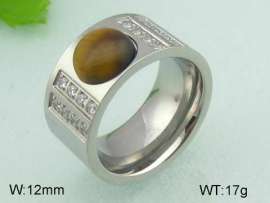 Stainless Steel Stone&Crystal Ring