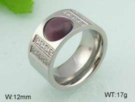 Stainless Steel Stone&Crystal Ring