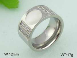 Stainless Steel Stone&Crystal Ring