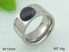 Stainless Steel Stone&Crystal Ring