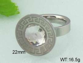 Stainless Steel Stone&Crystal Ring