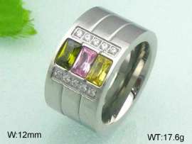 Stainless Steel Stone&Crystal Ring