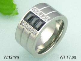 Stainless Steel Stone&Crystal Ring