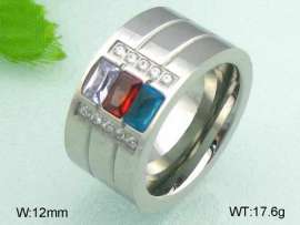 Stainless Steel Stone&Crystal Ring