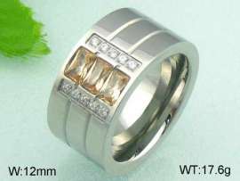 Stainless Steel Stone&Crystal Ring