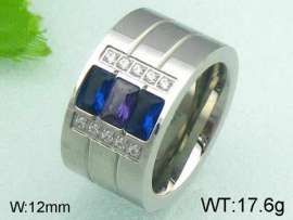 Stainless Steel Stone&Crystal Ring