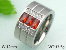 Stainless Steel Stone&Crystal Ring
