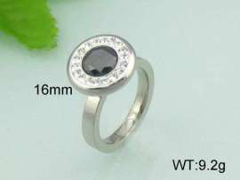 Stainless Steel Stone&Crystal Ring