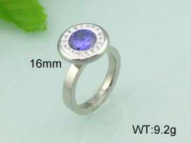 Stainless Steel Stone&Crystal Ring