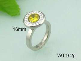 Stainless Steel Stone&Crystal Ring