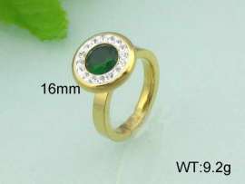 Stainless Steel Stone&Crystal Ring