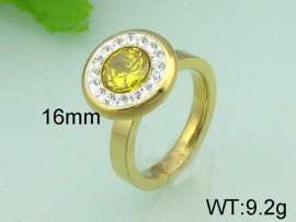 Stainless Steel Stone&Crystal Ring